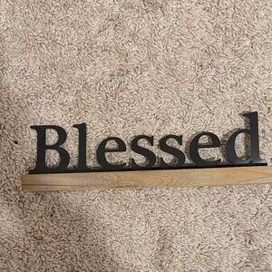 Black and Brown 'Blessed' Wall Decor